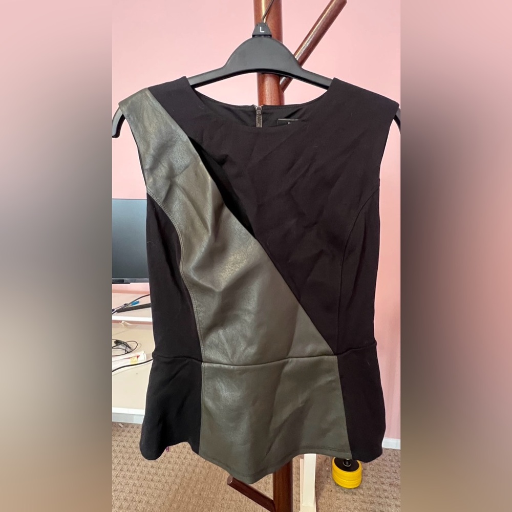BCBG Maxazria Black Sleeveless Top